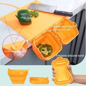 Collapsible Cutting Board with 2 Foldable Dish